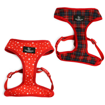 Ancol Tartan/Star Reversible Harness Medium